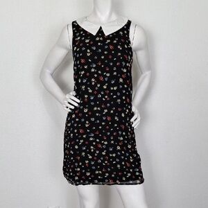 Urban Outfitters NEW Coincidence and Chance Black Motif Floral Mini Dress Size S
